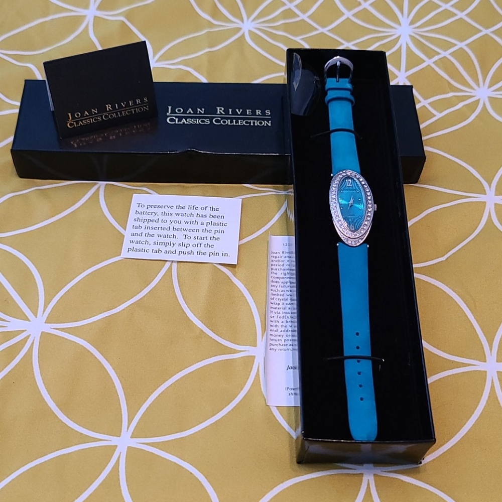 Joan Rivers teal watch - Vintage